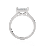 1 3/4 ctw Princess-Cut Lab Grown Diamond Side Stone Engagement Ring