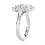 2 ctw Princess-Cut Lab Grown Diamond Halo Engagement Ring