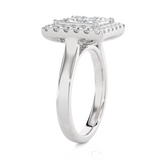 2 ctw Princess-Cut Lab Grown Diamond Halo Engagement Ring