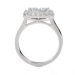 2 ctw Princess-Cut Lab Grown Diamond Halo Engagement Ring