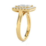 2 ctw Princess-Cut Lab Grown Diamond Halo Engagement Ring