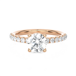1 3/8 ctw Round Lab Grown Diamond Side Stone Engagement Ring