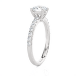 1 3/8 ctw Round Lab Grown Diamond Side Stone Engagement Ring