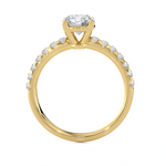 1 3/8 ctw Round Lab Grown Diamond Side Stone Engagement Ring