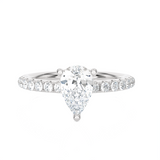 1 5/8 ctw Pear-Shaped Lab Grown Diamond Side Stone Engagement Ring