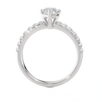 1 5/8 ctw Pear-Shaped Lab Grown Diamond Side Stone Engagement Ring