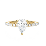 1 5/8 ctw Pear-Shaped Lab Grown Diamond Side Stone Engagement Ring