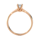 1/2 ctw Emerald-Cut Lab Grown Diamond Solitaire Engagement Ring