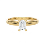 1/2 ctw Emerald-Cut Lab Grown Diamond Solitaire Engagement Ring