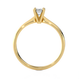 1/2 ctw Emerald-Cut Lab Grown Diamond Solitaire Engagement Ring