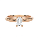 7/8 ctw Emerald-Cut Lab Grown Diamond Solitaire Engagement Ring