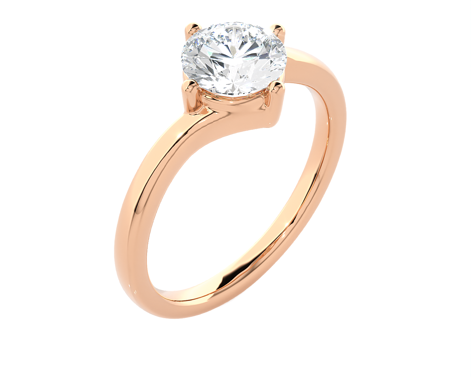 1 1/4 ctw Round Lab Grown Diamond Solitaire Engagement Ring