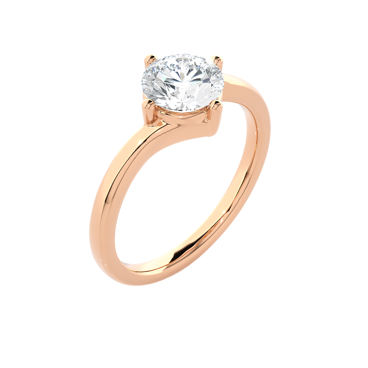 1 1/4 ctw Round Lab Grown Diamond Solitaire Engagement Ring