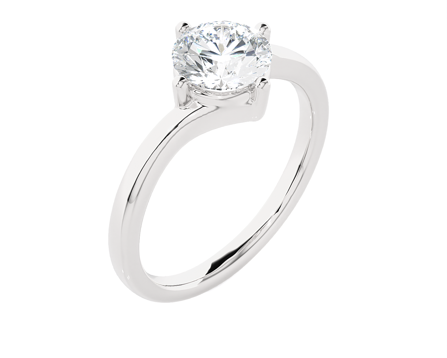 1 1/4 ctw Round Lab Grown Diamond Solitaire Engagement Ring