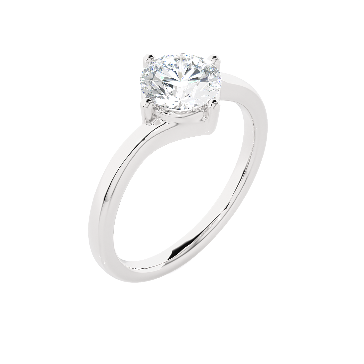 1 1/4 ctw Round Lab Grown Diamond Solitaire Engagement Ring
