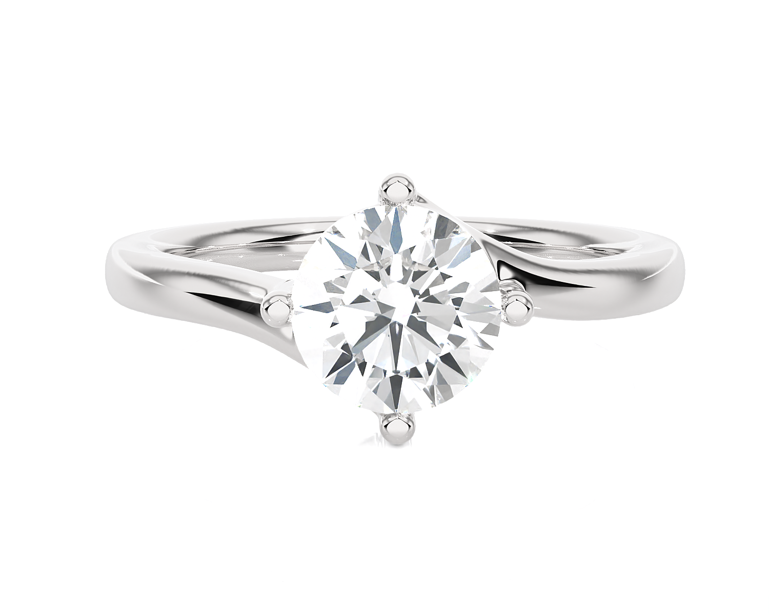 1 1/4 ctw Round Lab Grown Diamond Solitaire Engagement Ring