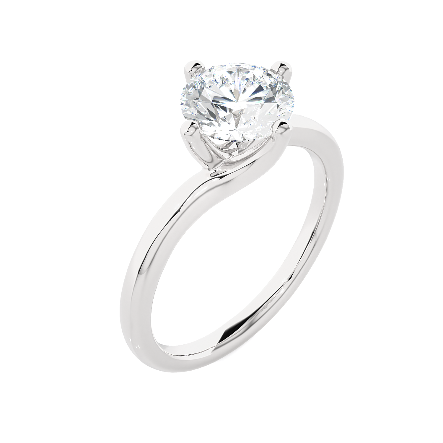 3/4 ctw Round Lab Grown Diamond Solitaire Engagement Ring
