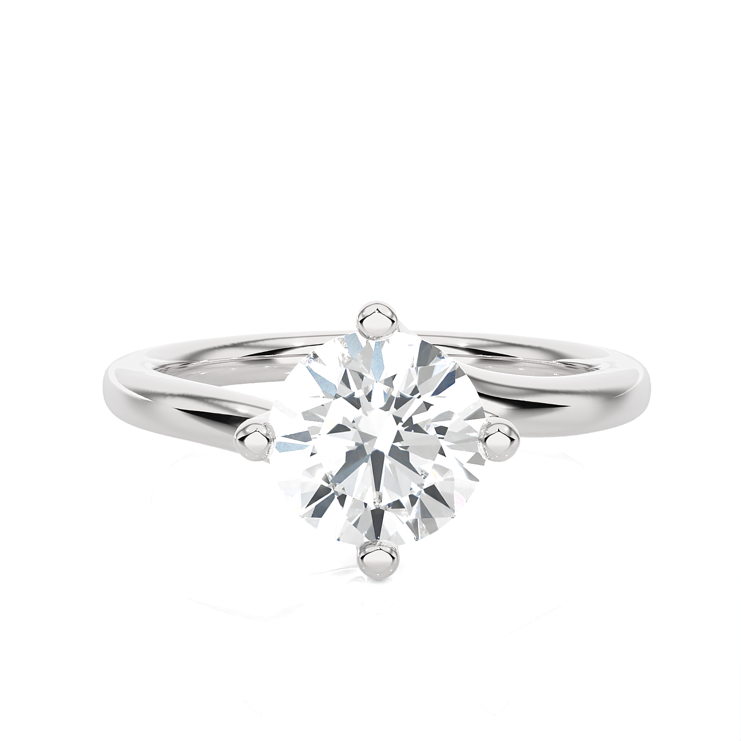 3/4 ctw Round Lab Grown Diamond Solitaire Engagement Ring
