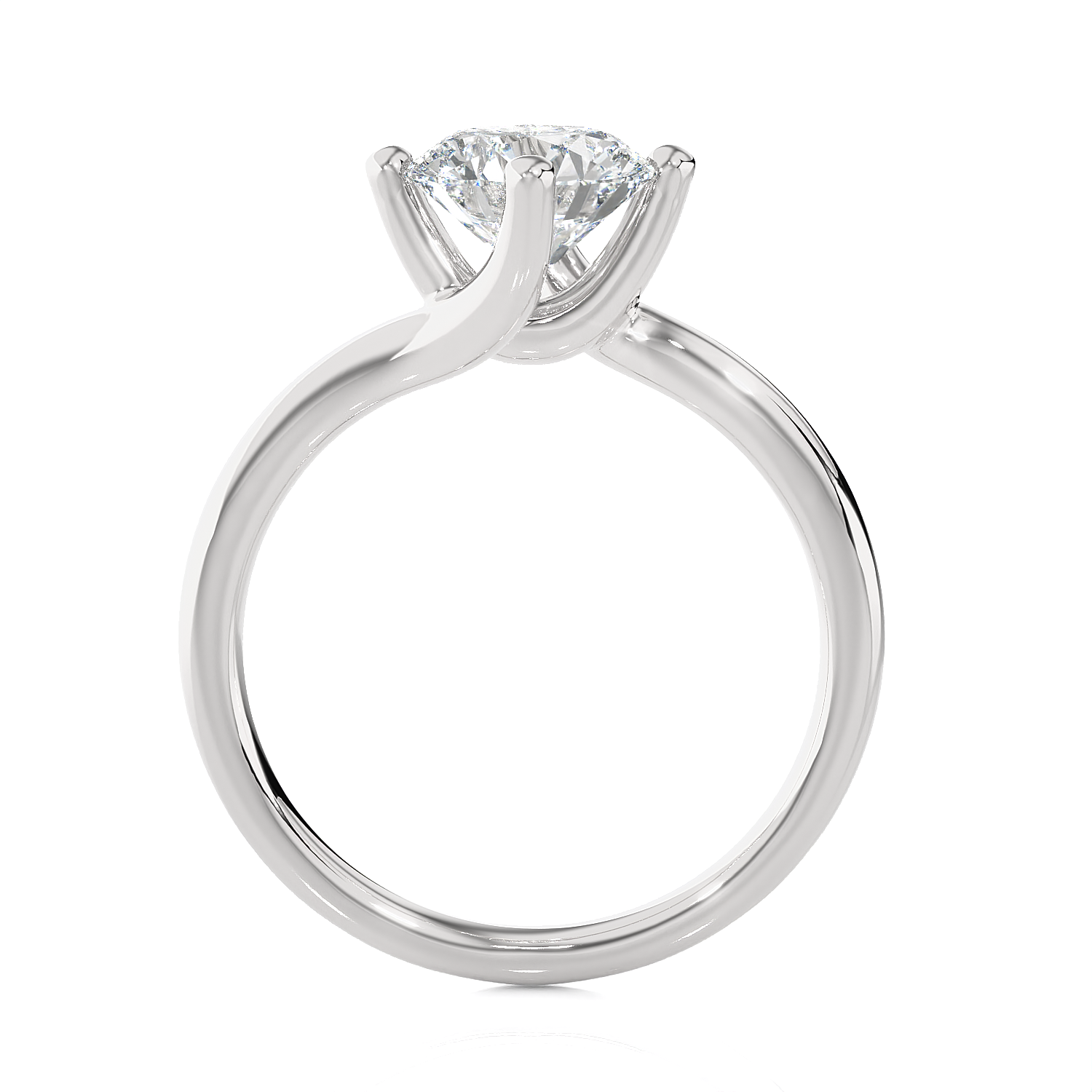 3/4 ctw Round Lab Grown Diamond Solitaire Engagement Ring