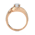 1 3/8 ctw Round Lab Grown Diamond Side Stone Engagement Ring