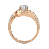 1 3/8 ctw Round Lab Grown Diamond Side Stone Engagement Ring
