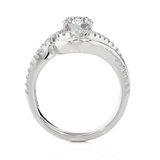1 3/8 ctw Round Lab Grown Diamond Side Stone Engagement Ring