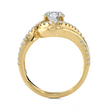1 3/8 ctw Round Lab Grown Diamond Side Stone Engagement Ring