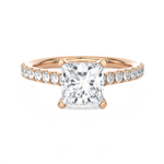 1 7/8 ctw Princess-Cut Lab Grown Diamond Side Stone Engagement Ring