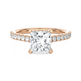 1 7/8 ctw Princess-Cut Lab Grown Diamond Side Stone Engagement Ring