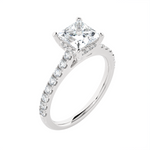1 7/8 ctw Princess-Cut Lab Grown Diamond Side Stone Engagement Ring