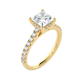 1 7/8 ctw Princess-Cut Lab Grown Diamond Side Stone Engagement Ring