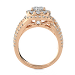 2 1/5 ctw Round Lab Grown Diamond Halo Engagement Ring