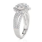 2 1/5 ctw Round Lab Grown Diamond Halo Engagement Ring