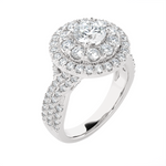 2 3/8 ctw Round Lab Grown Diamond Halo Engagement Ring