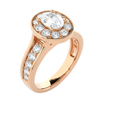 1 3/4 ctw Oval Lab Grown Diamond Halo Engagement Ring