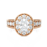 1 3/4 ctw Oval Lab Grown Diamond Halo Engagement Ring