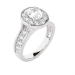 1 3/4 ctw Oval Lab Grown Diamond Halo Engagement Ring