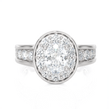 1 3/4 ctw Oval Lab Grown Diamond Halo Engagement Ring