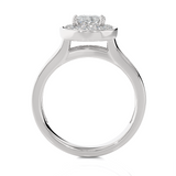 1 3/4 ctw Oval Lab Grown Diamond Halo Engagement Ring