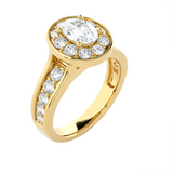 1 3/4 ctw Oval Lab Grown Diamond Halo Engagement Ring