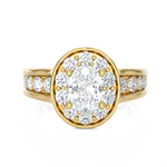 1 3/4 ctw Oval Lab Grown Diamond Halo Engagement Ring