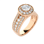 1 7/8 ctw Round Lab Grown Diamond Halo Engagement Ring