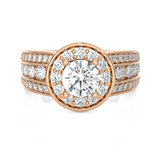 1 7/8 ctw Round Lab Grown Diamond Halo Engagement Ring