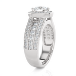 1 7/8 ctw Round Lab Grown Diamond Halo Engagement Ring
