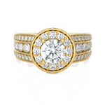 1 7/8 ctw Round Lab Grown Diamond Halo Engagement Ring