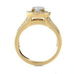 1 7/8 ctw Round Lab Grown Diamond Halo Engagement Ring
