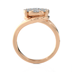 1 5/8 ctw Round Lab Grown Diamond Side Stone Engagement Ring