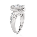 1 5/8 ctw Round Lab Grown Diamond Side Stone Engagement Ring