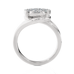 1 5/8 ctw Round Lab Grown Diamond Side Stone Engagement Ring