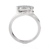 1 5/8 ctw Round Lab Grown Diamond Side Stone Engagement Ring